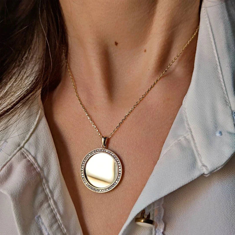 For Love - S925 You are Beautiful Mirror Necklace