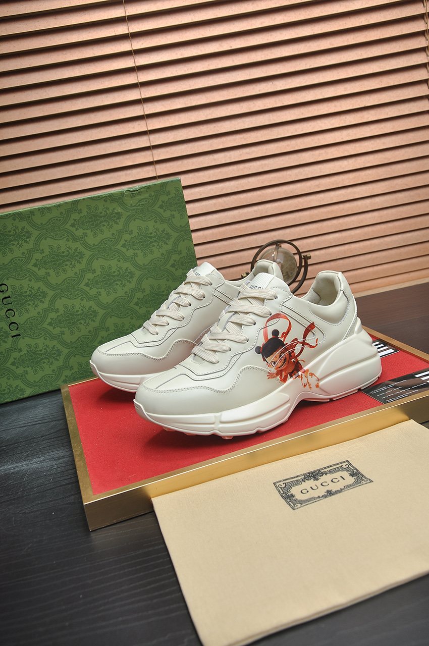 Gucci White Chunky Sneakers — front