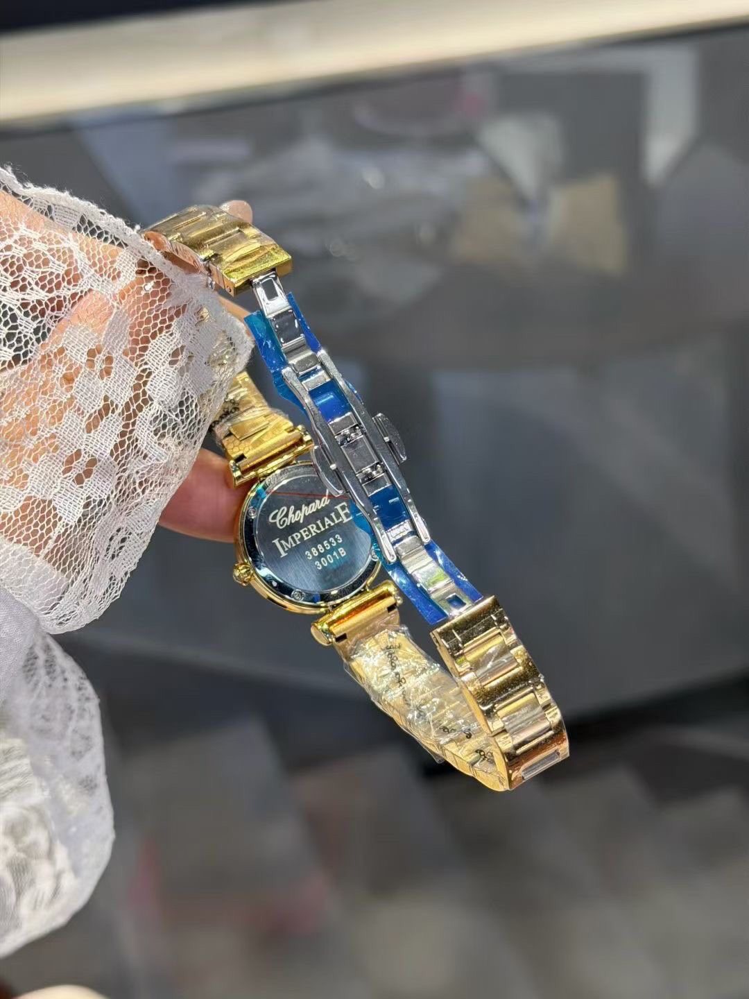 Chopard Two-Tone White Dial Watch — back