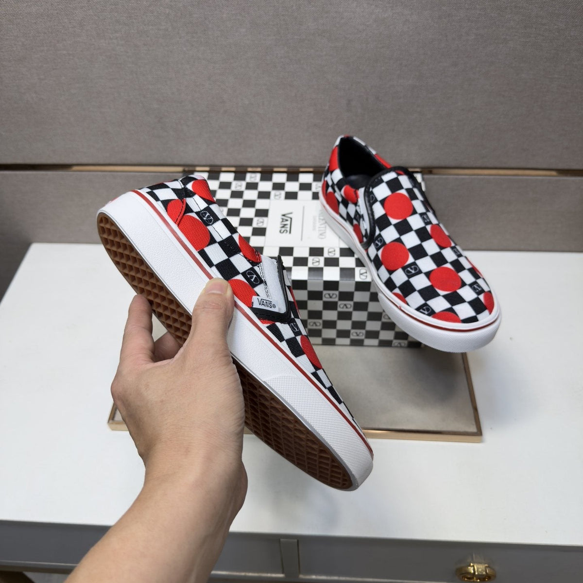 Vans Checkerboard Slip-On Shoes — detail