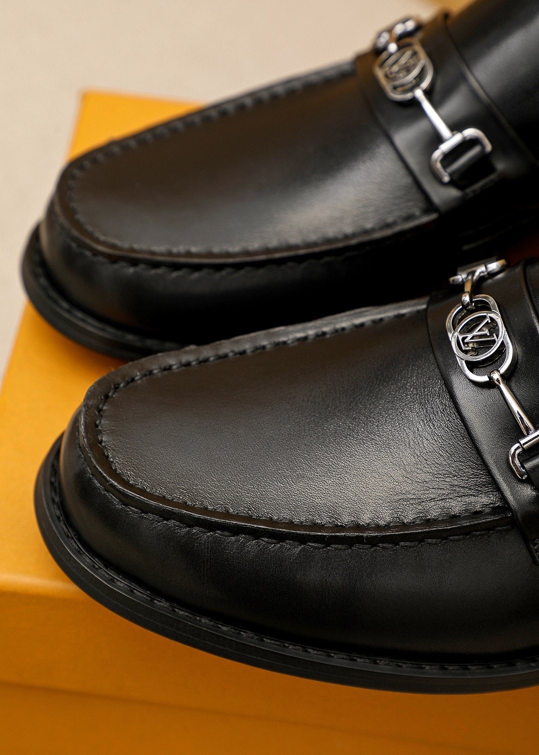 Louis Vuitton Black Hardware Loafers — detail