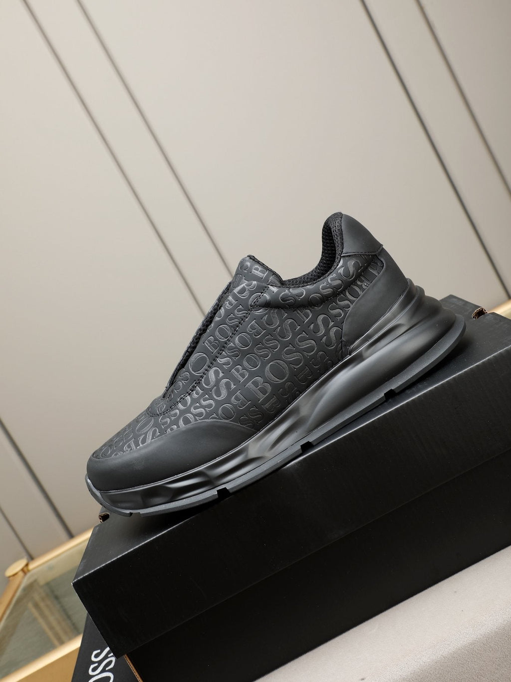 BOSS Black Logo Slip-On Sneakers — side