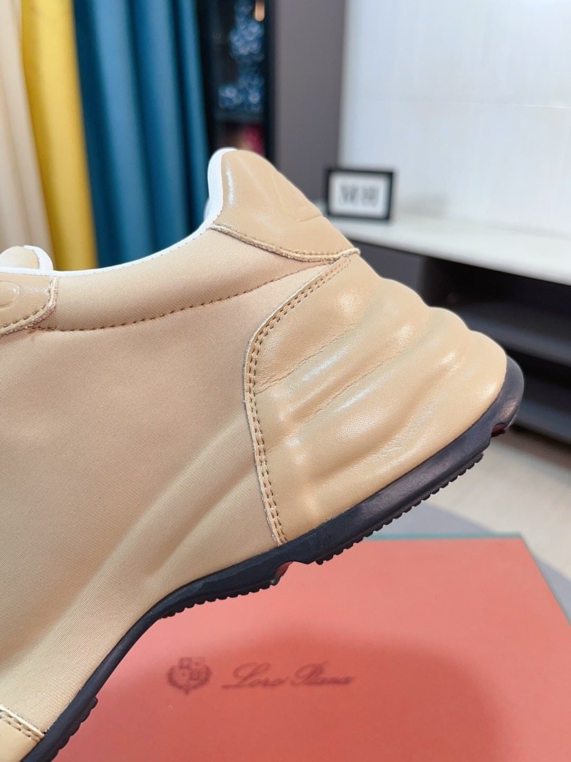 Loro Piana Beige Low-Top Sneakers — detail