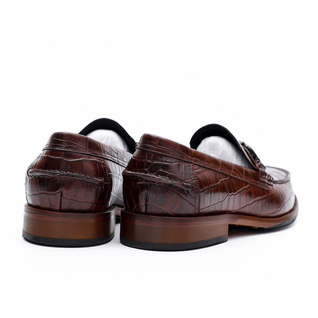 Salvatore Ferragamo Dark Brown Bit Loafers — back