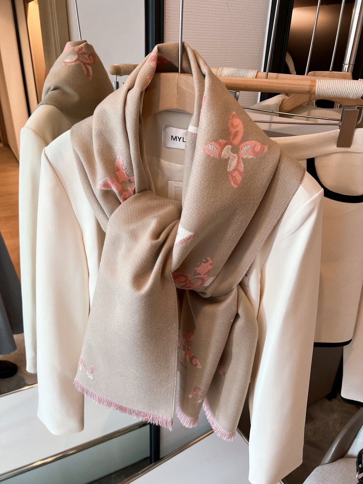 Louis Vuitton Monogram Floral Shawl — front