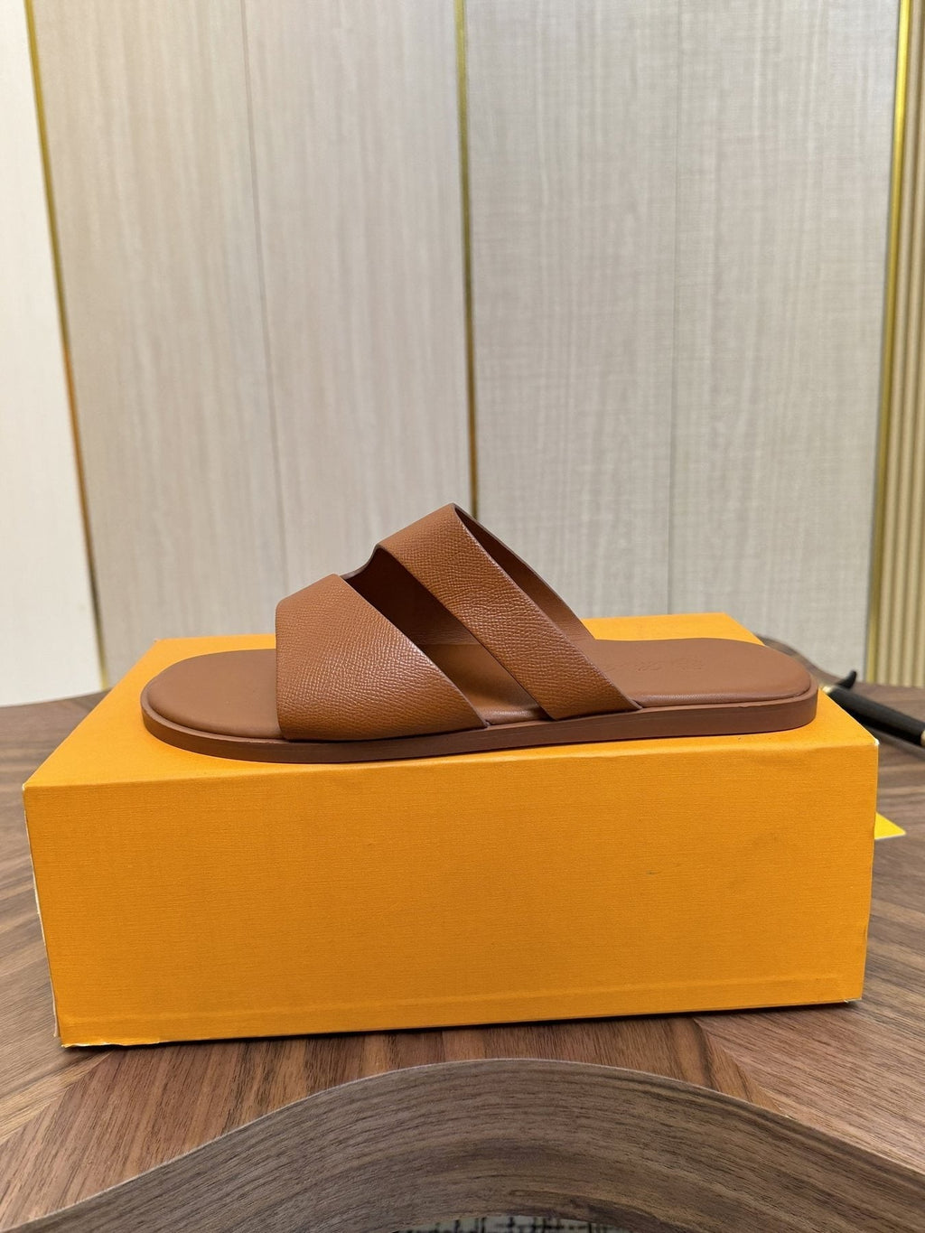 Loro Piana Cross-Strap Slide Sandals — side