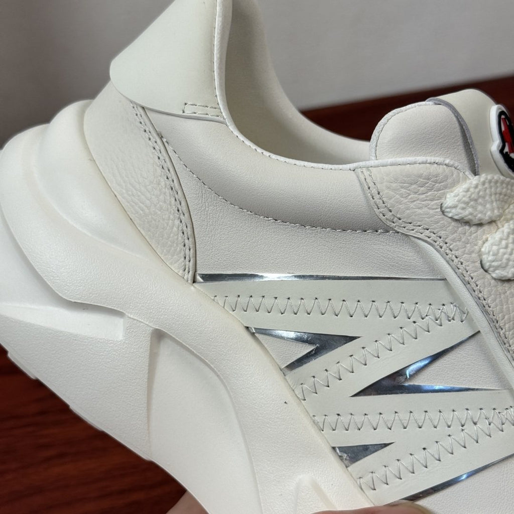 Moncler White Chunky Sole Sneakers — detail