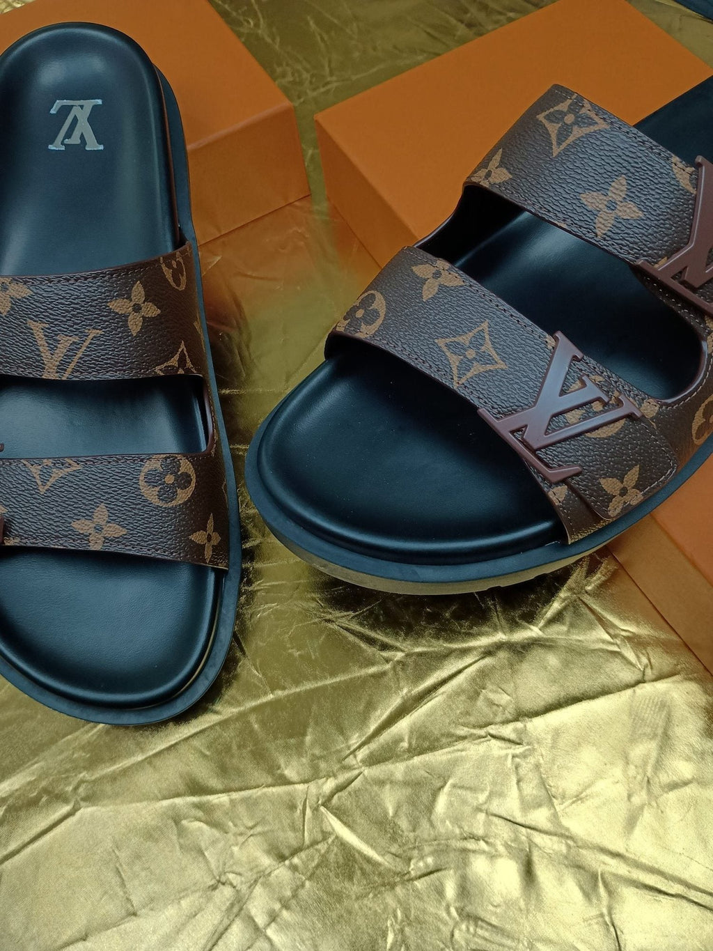 Louis Vuitton Monogram Double-Strap Slide Sandals — hero