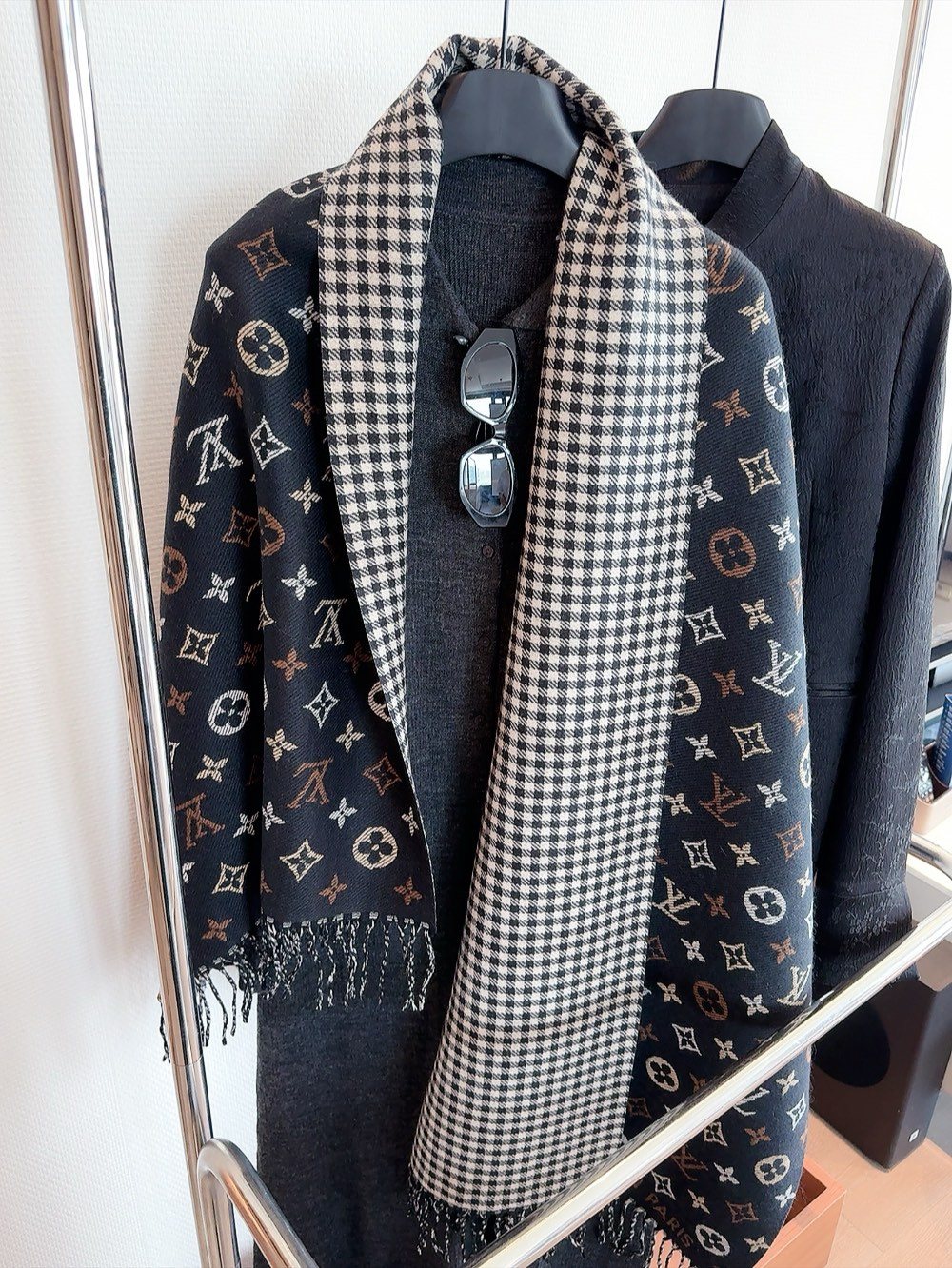 Louis Vuitton Reversible Monogram Fringe Scarf — hero
