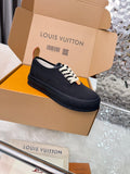Louis Vuitton Black White-Lace Low-Top Sneakers — hero