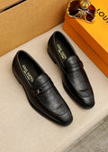 Louis Vuitton Black Embossed Loafers — hero