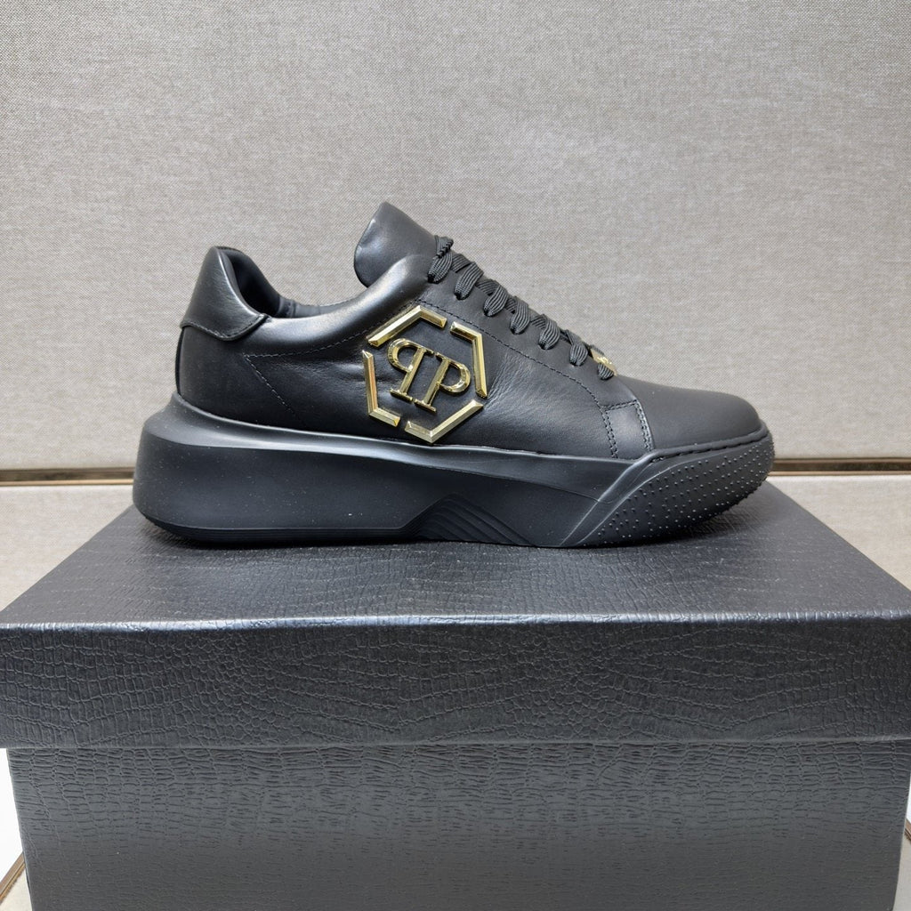 Philipp Plein Black Gold-Accent Sneakers — hero