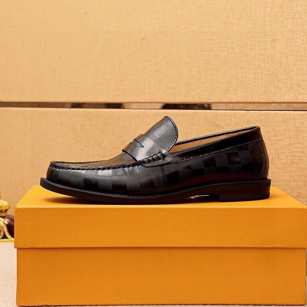 微商相册测试鞋子-Louis Vuitton Checkerboard Penny Loafers — side