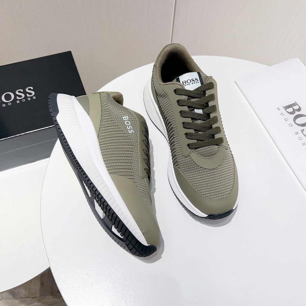 BOSS Knit Lace-Up Sneakers — back