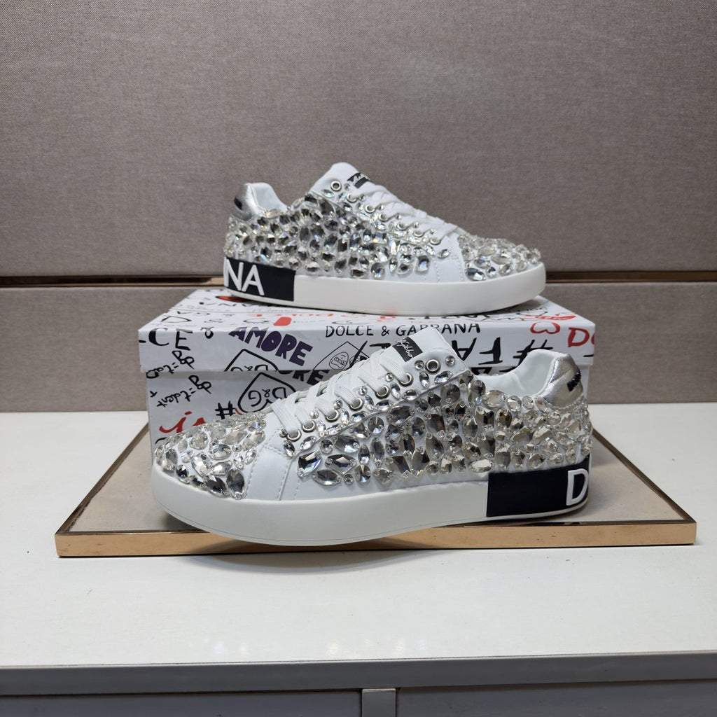 Dolce & Gabbana Crystal Low-Top Sneakers — back