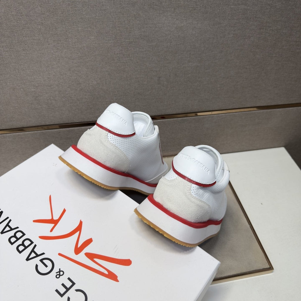 Dolce & Gabbana White Red Gum Sneakers — back