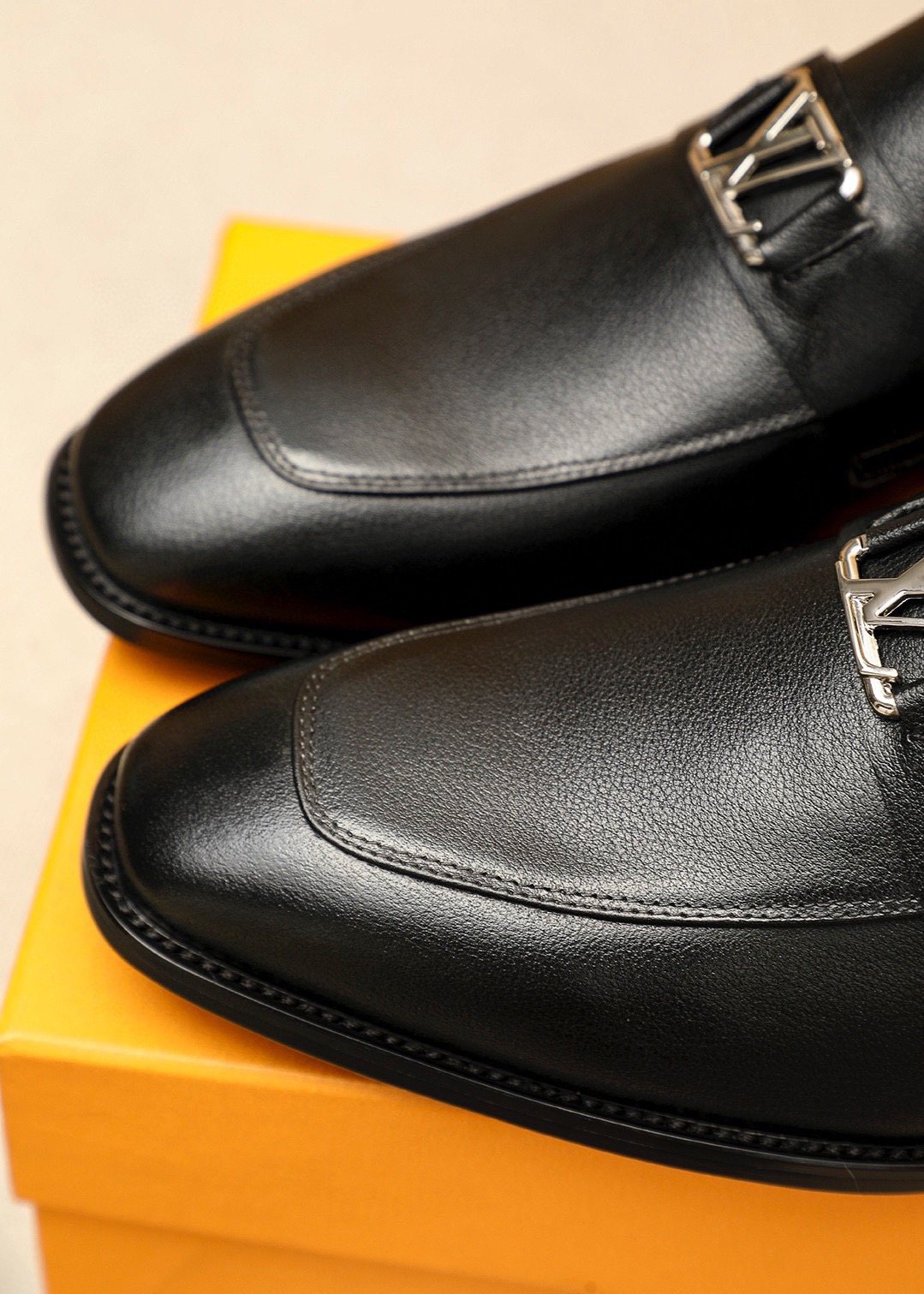 Louis Vuitton Black Hardware Loafers — detail