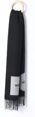 Jacquemus Black and Gray Fringed Scarf — hero