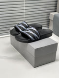 Balenciaga Logo Strap Slide Sandals — hero