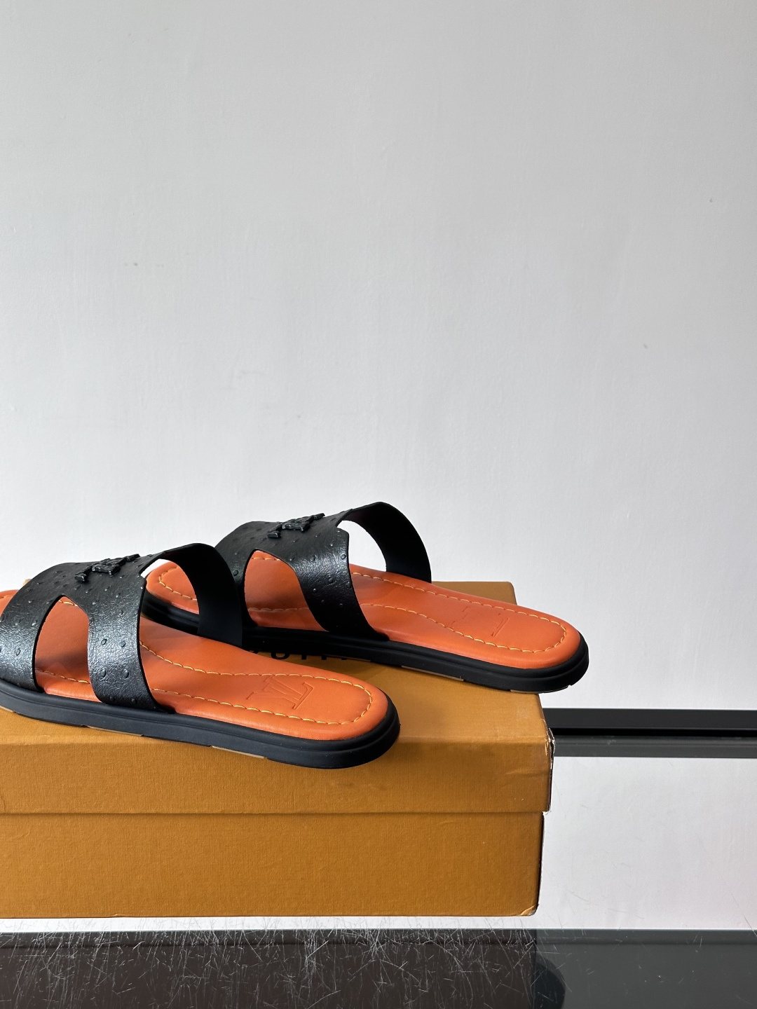 Louis Vuitton Monogram Slide Sandals — front