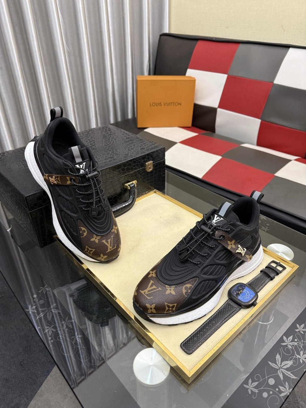 Louis Vuitton Monogram Panel Sneakers — side