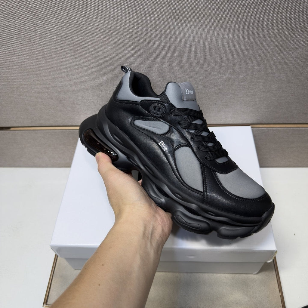 Dior Navy Blue, Black and Green Low-Top Sneakers — model