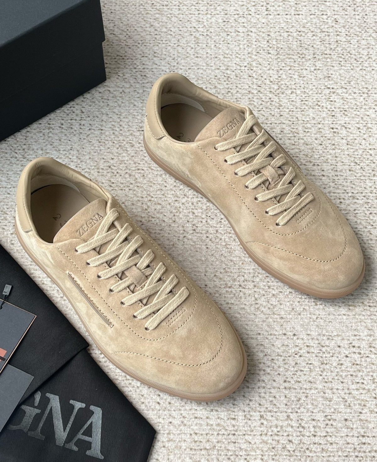 Zegna Triple Stitch Monte Low-Top Sneakers — front