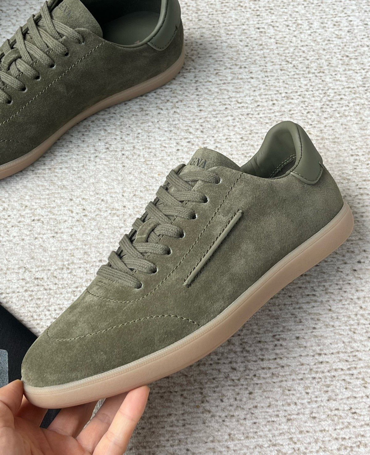 Zegna Triple Stitch Monte Low-Top Sneakers — model