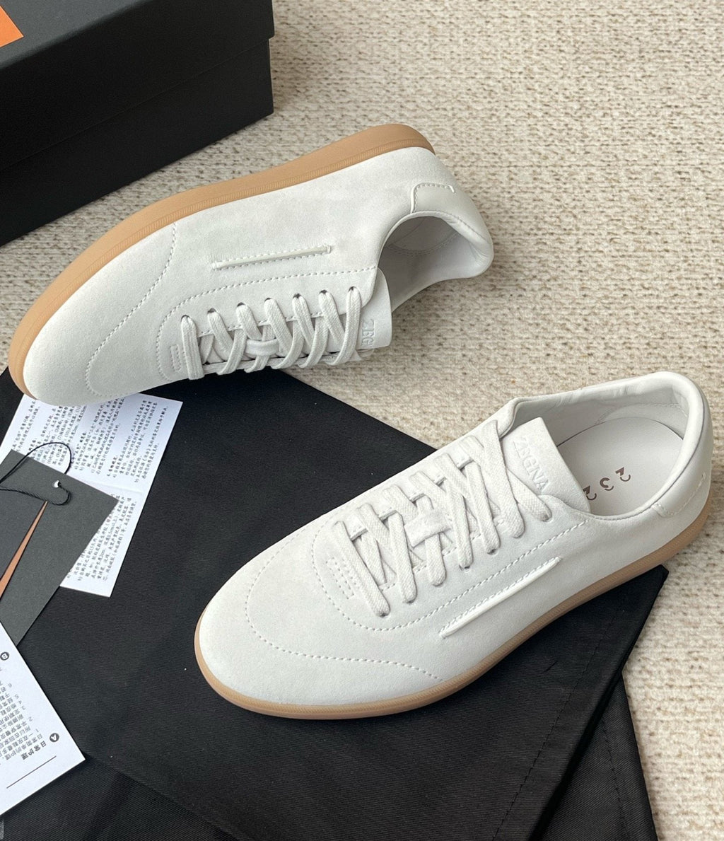 Zegna Triple Stitch Monte Low-Top Sneakers — side