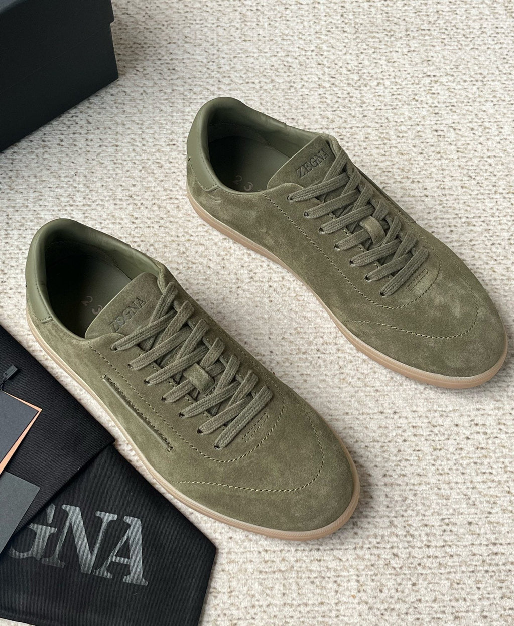 Zegna Triple Stitch Monte Low-Top Sneakers — front