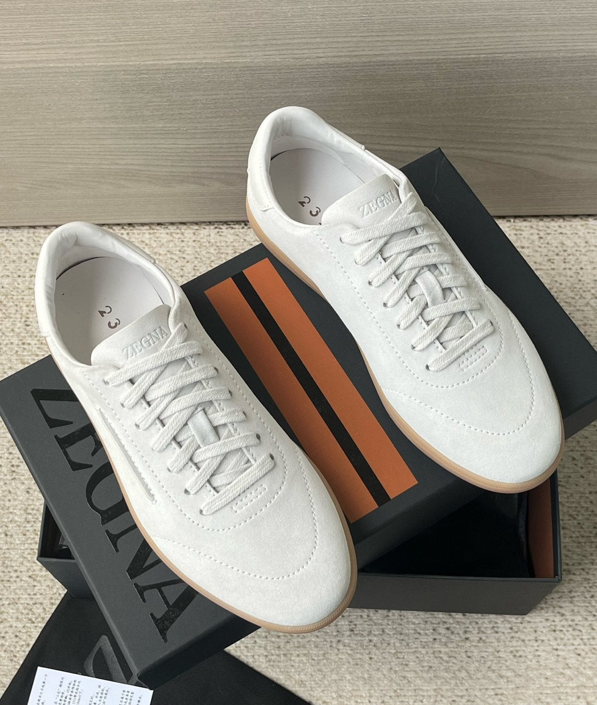 Zegna Triple Stitch Monte Low-Top Sneakers — front