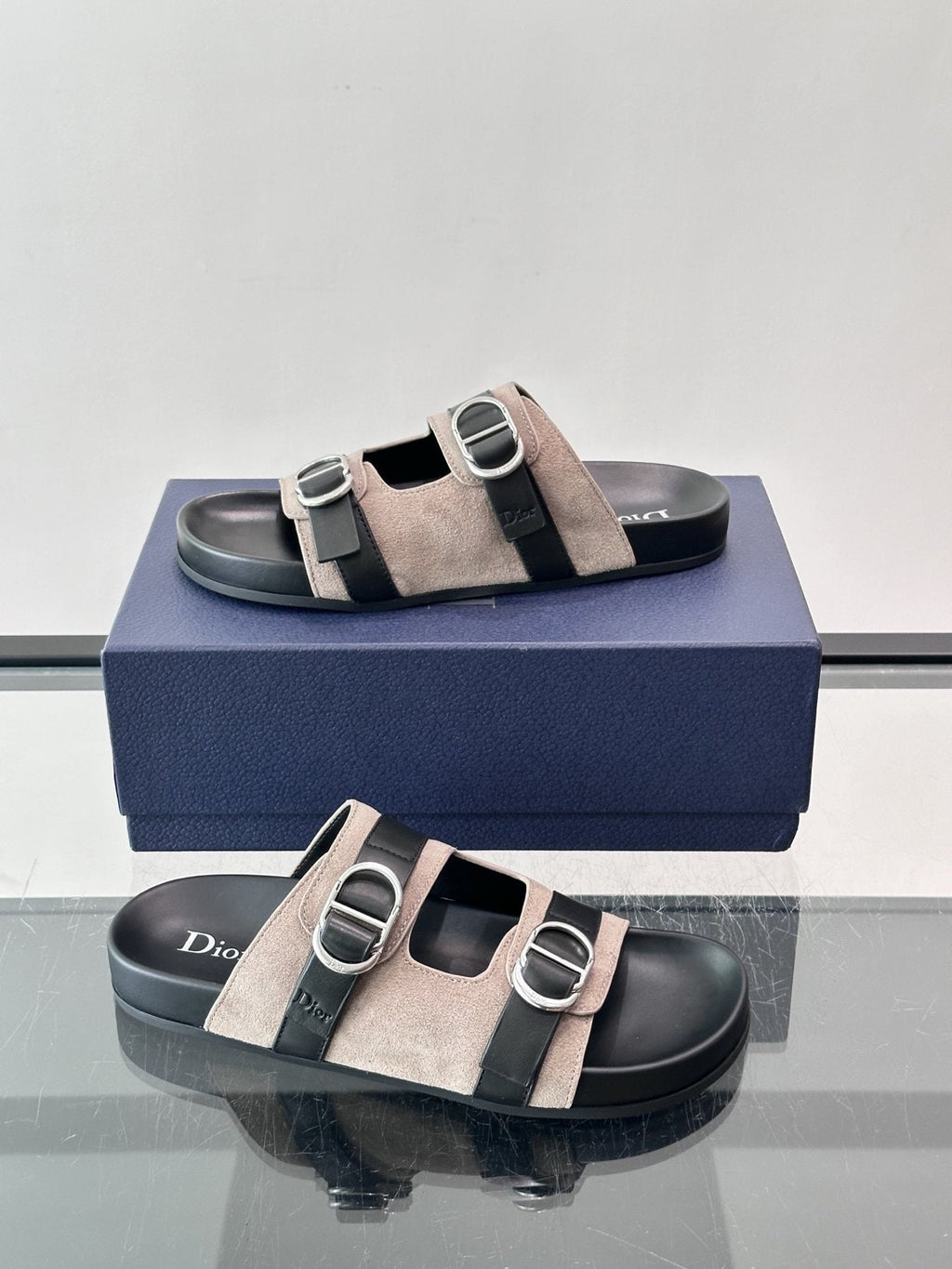 Dior Two-Strap Slide Sandals — front