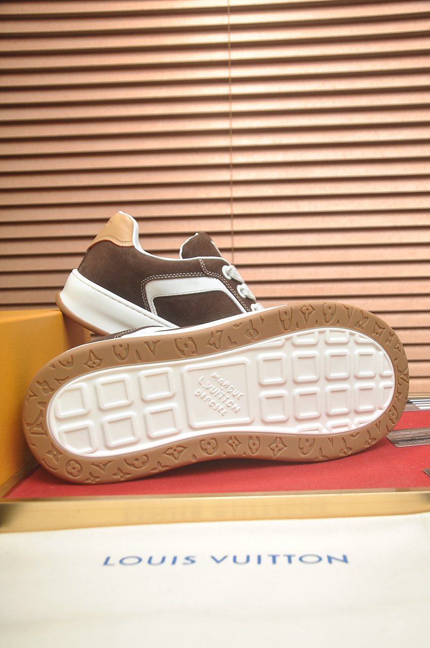 Louis Vuitton Paneled Low-Top Sneakers — side