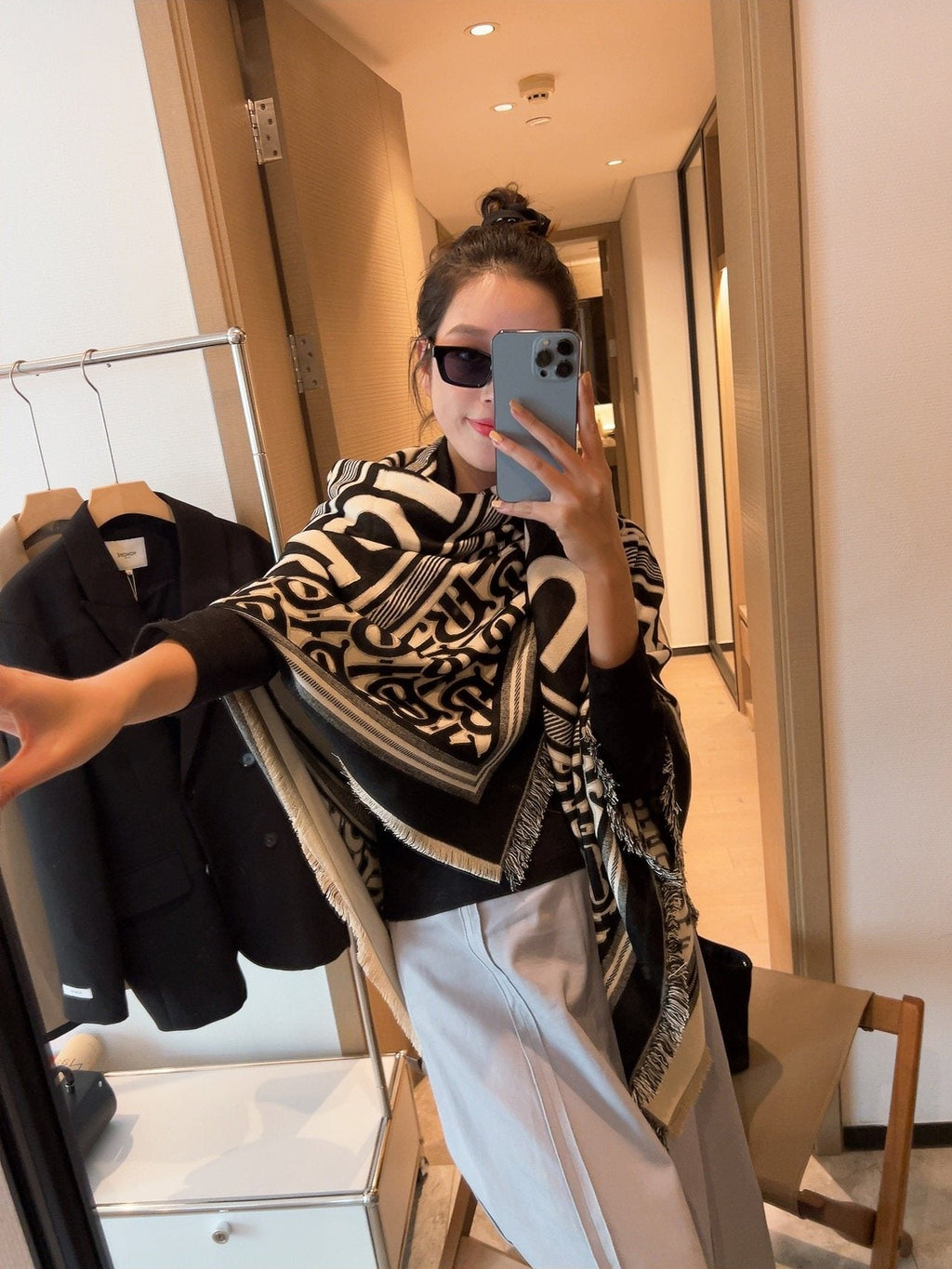 Burberry Graphic Square Scarf — front