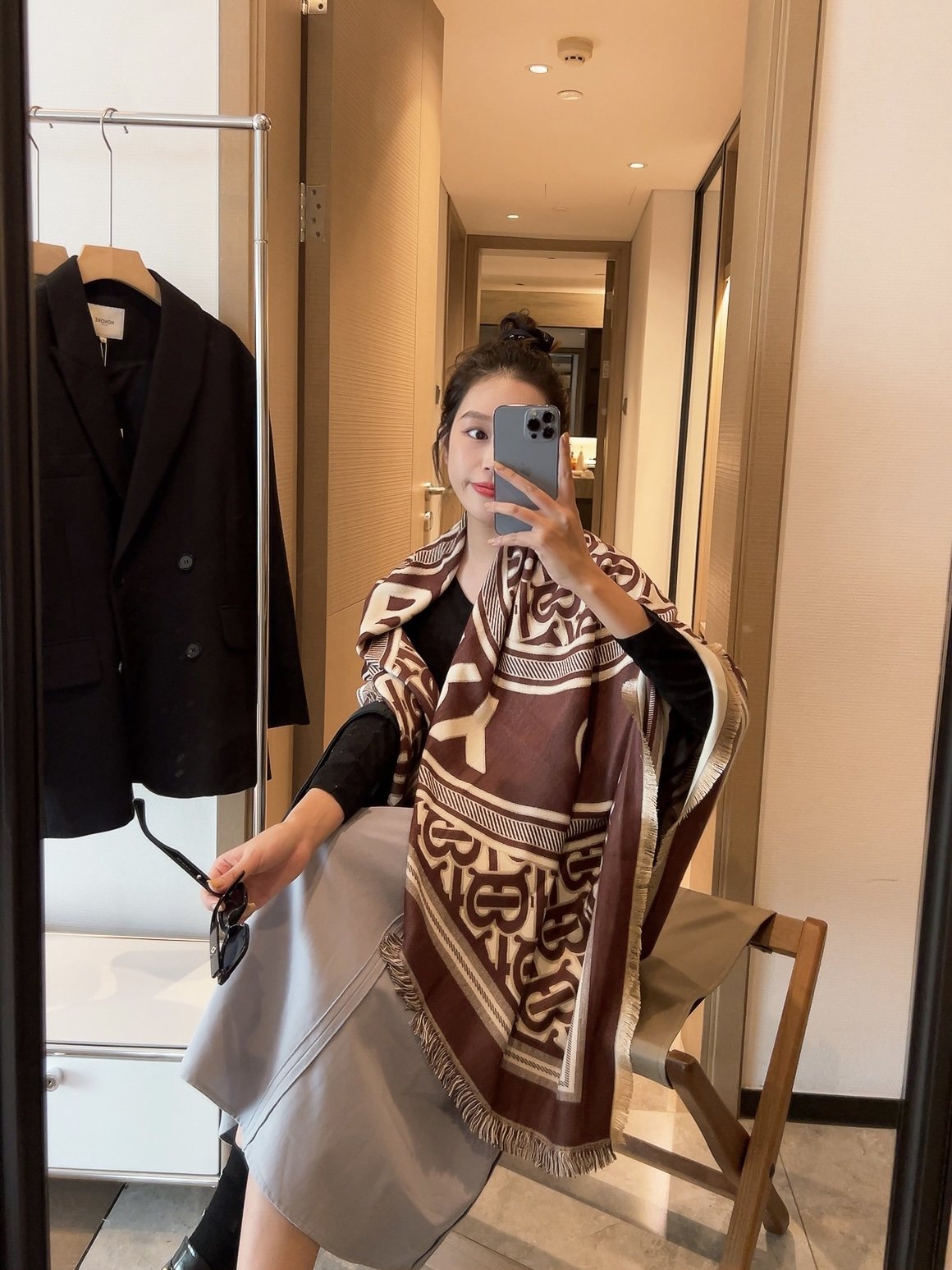 Burberry Graphic Square Scarf — front