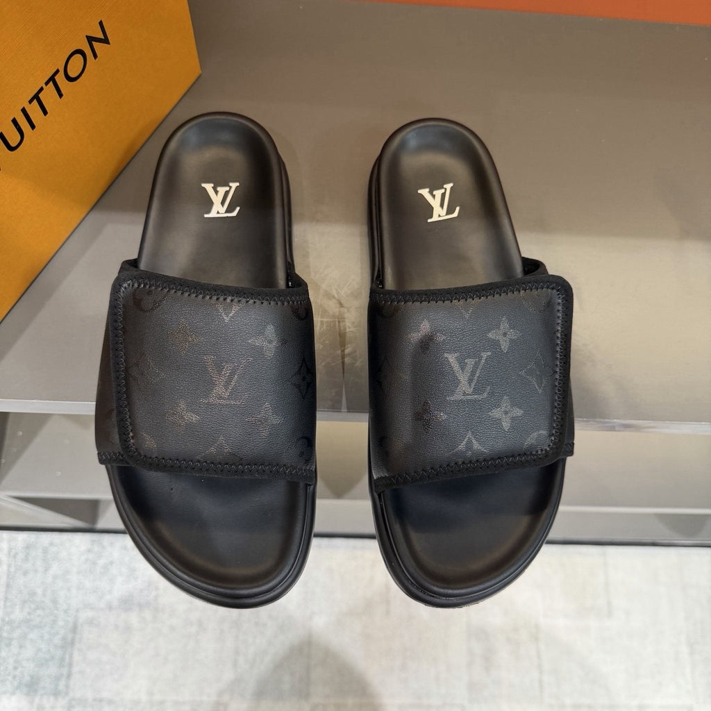 Louis Vuitton Monogram Strap Slide Sandals — hero