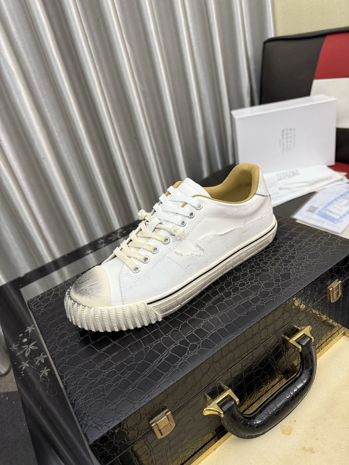 Maison Margiela Paneled Low-Top Sneakers — side
