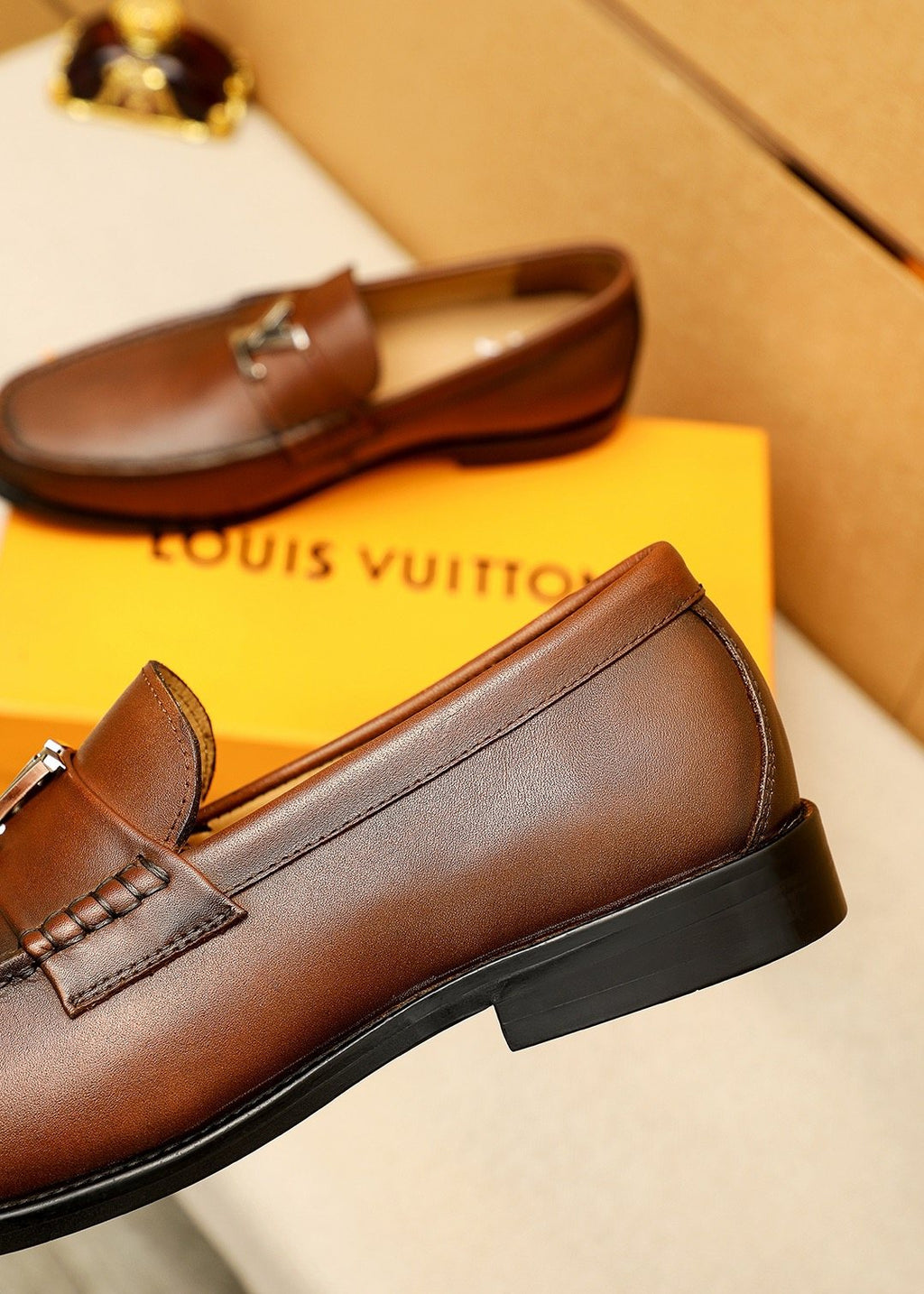 Louis Vuitton Leather Hardware Loafers — back