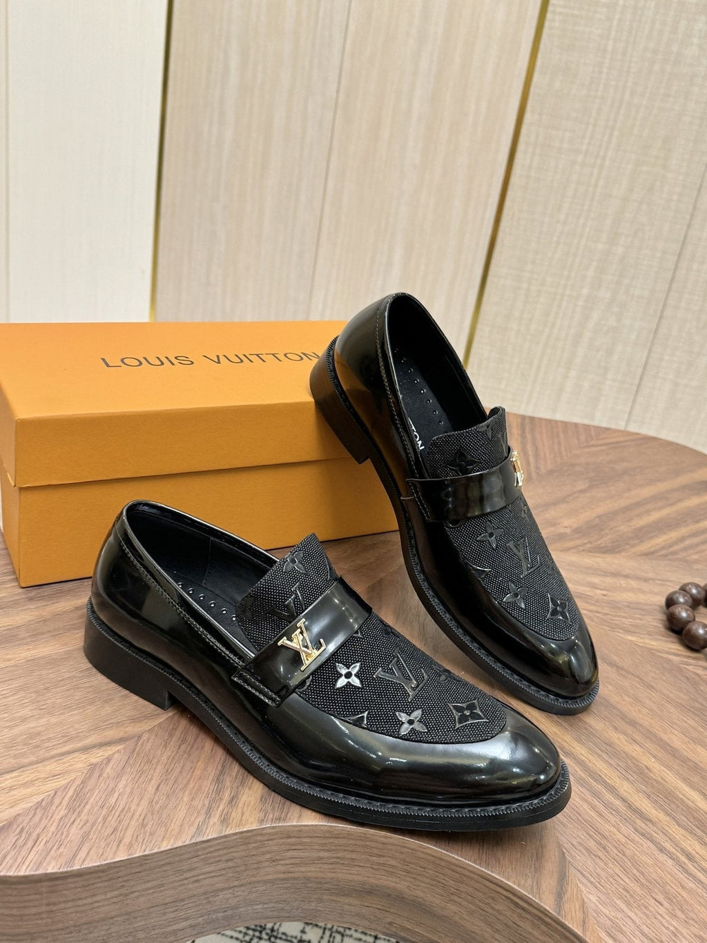 Louis Vuitton Monogram Buckle Loafers — front