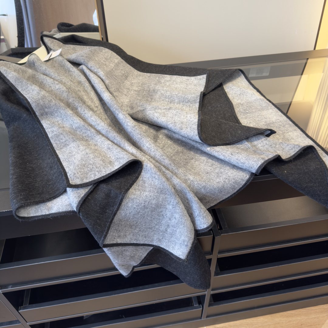 Burberry Reversible Plaid Cape Wrap — front