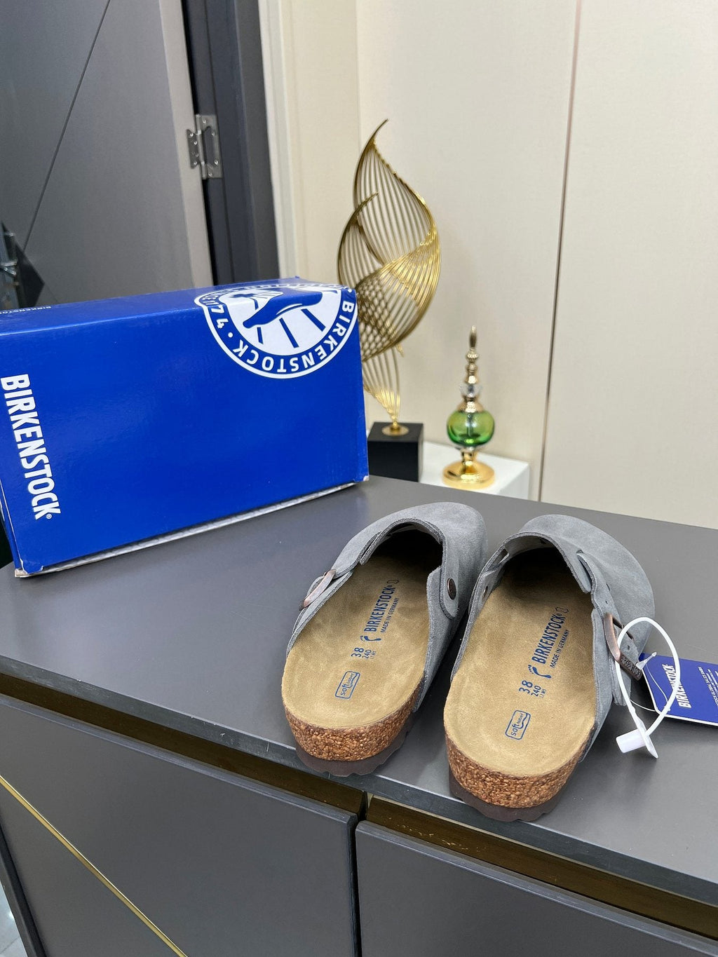 Birkenstock Closed-Toe Buckle Clogs — back