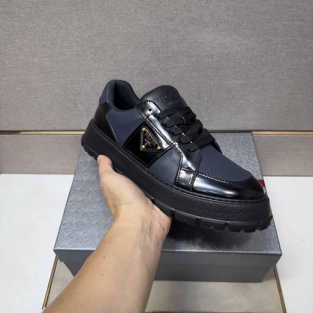 Prada Paneled Low-Top Sneakers — model