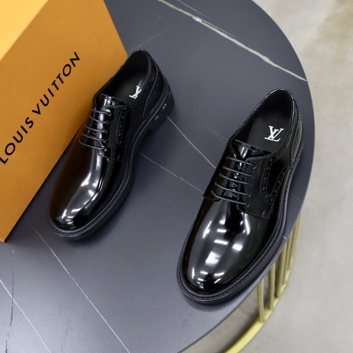 Louis Vuitton Brown Lace-Up Dress Shoes — front