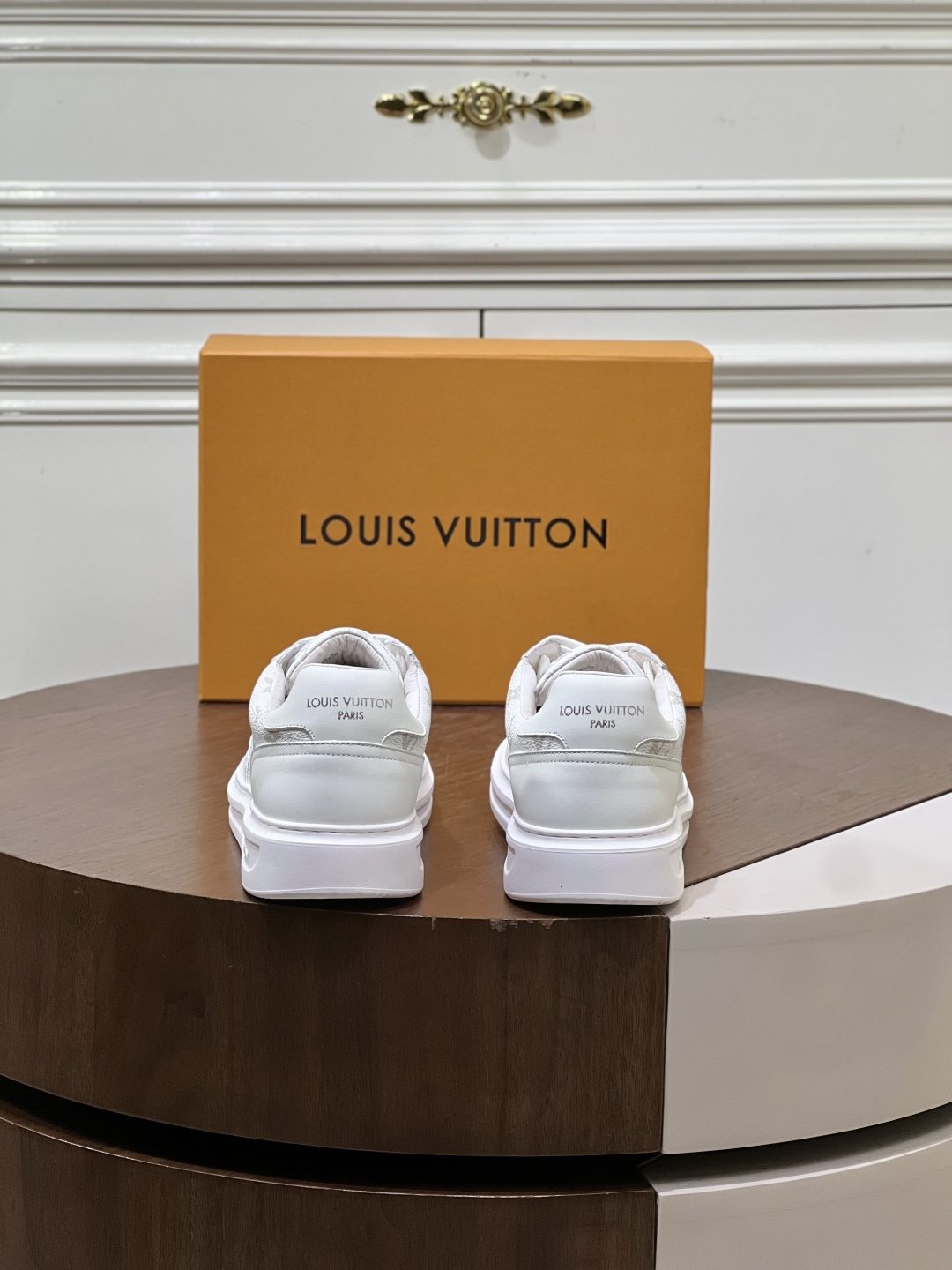 Louis Vuitton Textured Low-Top Sneakers — back