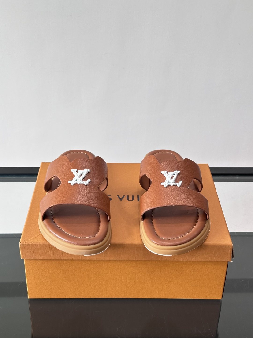 Louis Vuitton Isola Monogram Slide Sandals — front