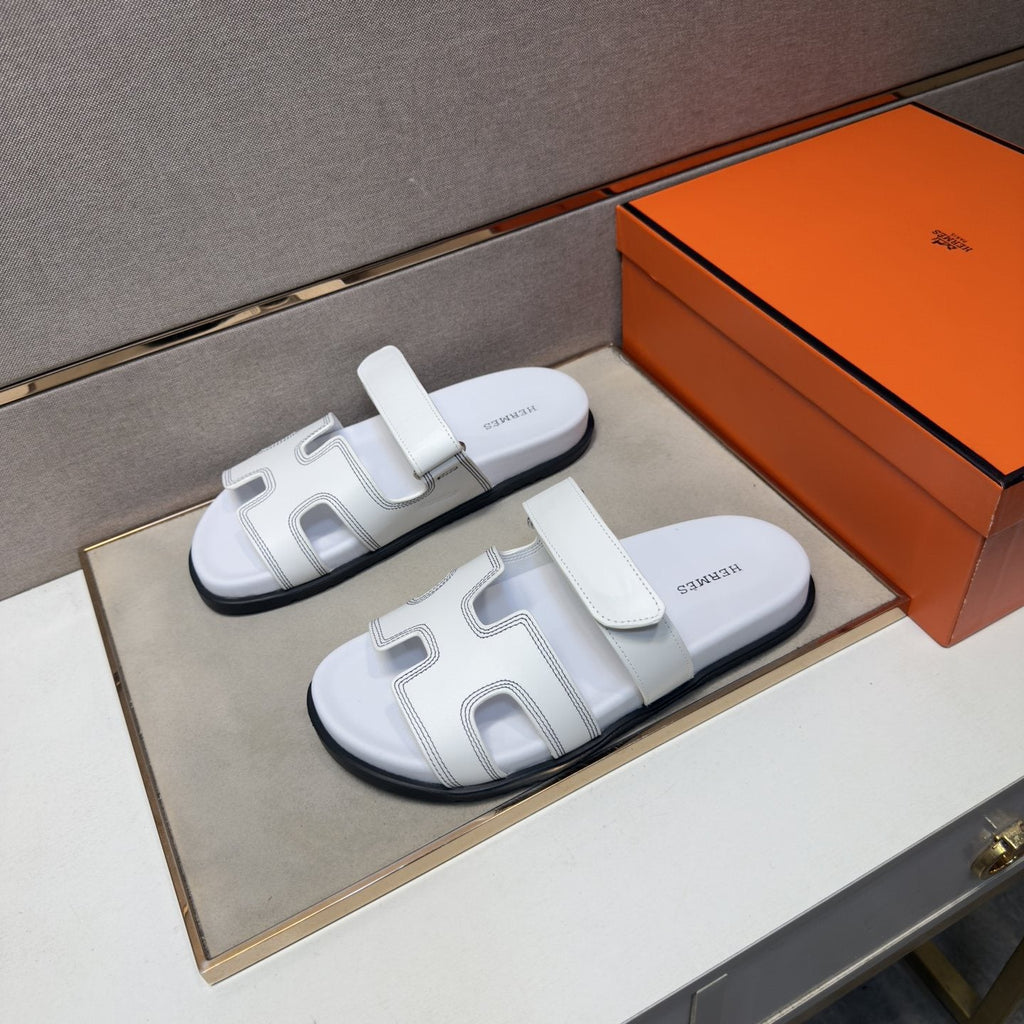 Hermès Cutout Slide Sandals — front