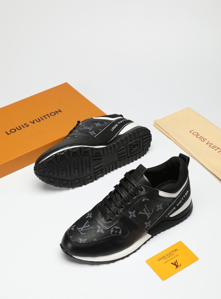 Louis Vuitton Patterned Panel Sneakers — side