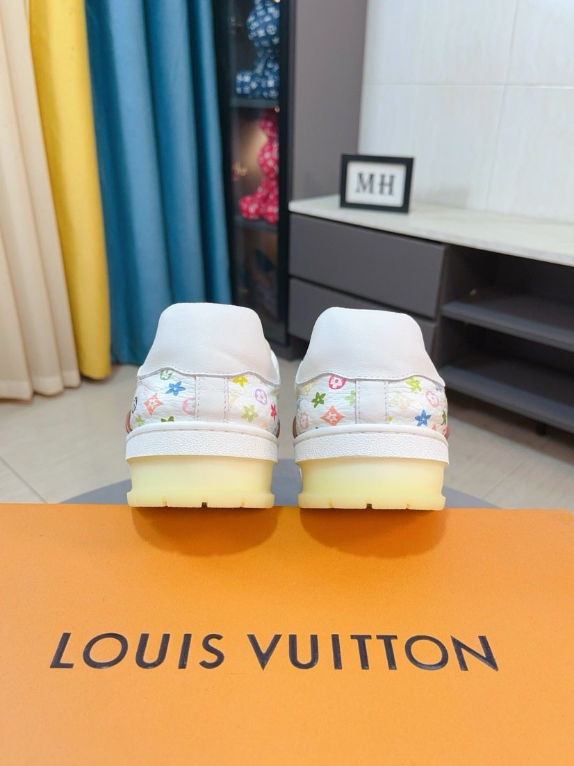 Louis Vuitton Multicolor Motif Low-Top Sneakers — back