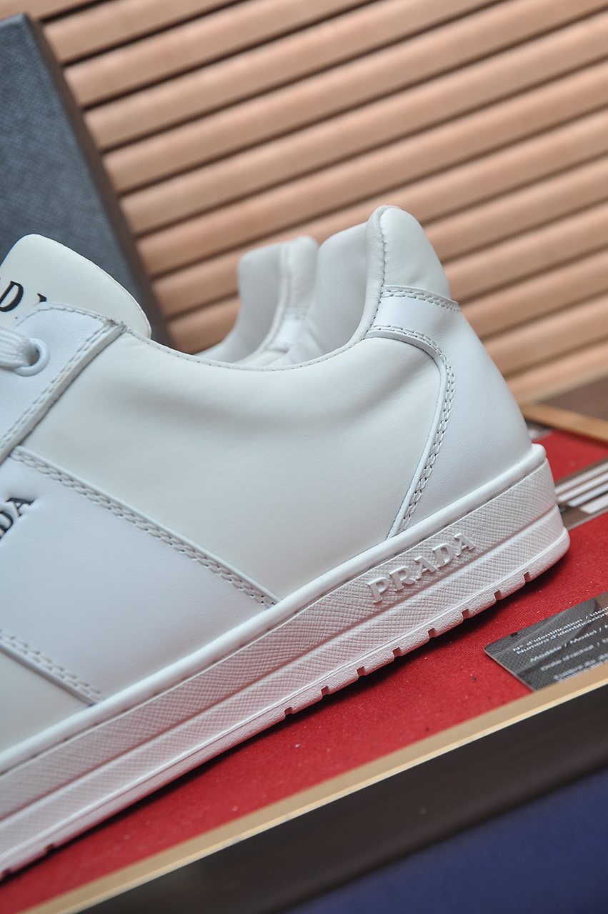 Prada Low-Top Leather Sneakers — model