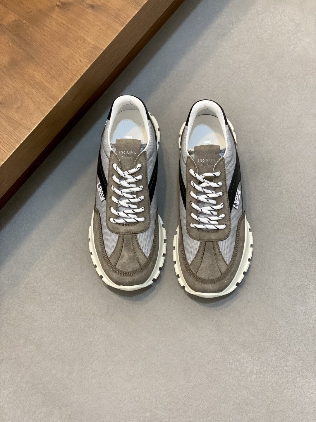 Prada Color-Block Low-Top Sneakers — hero